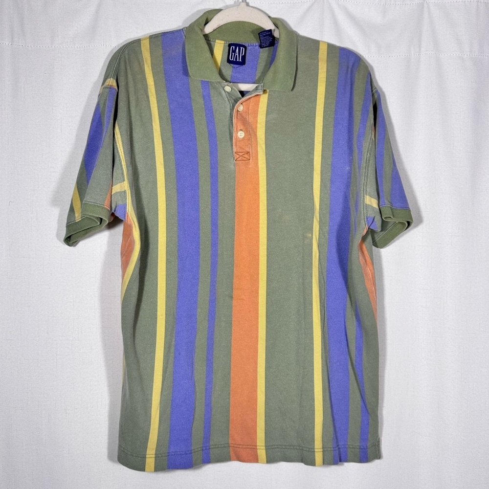 90s Vintage GAP Striped Polo Shirt